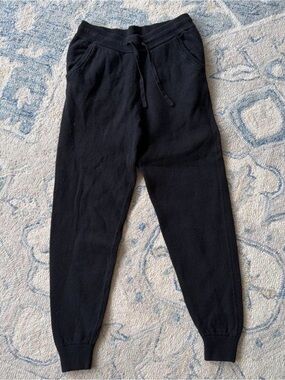 Tommy John Black Knit Jogger Sweatpants